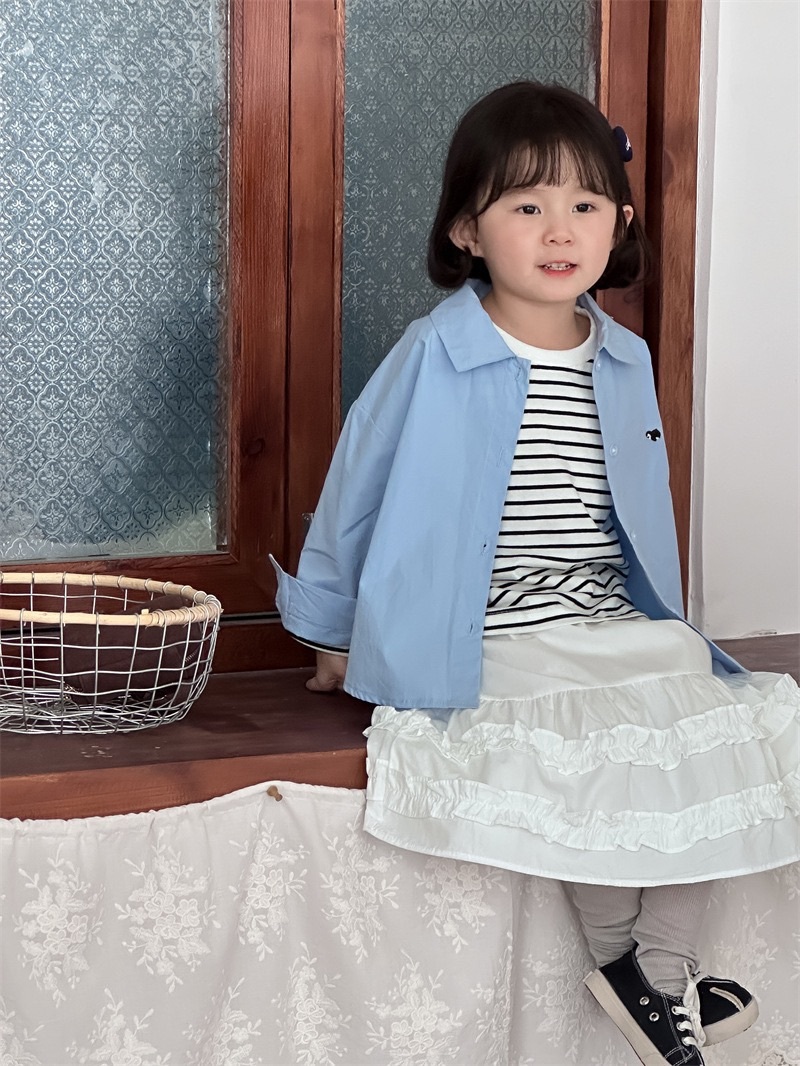 兩色木耳花邊裙