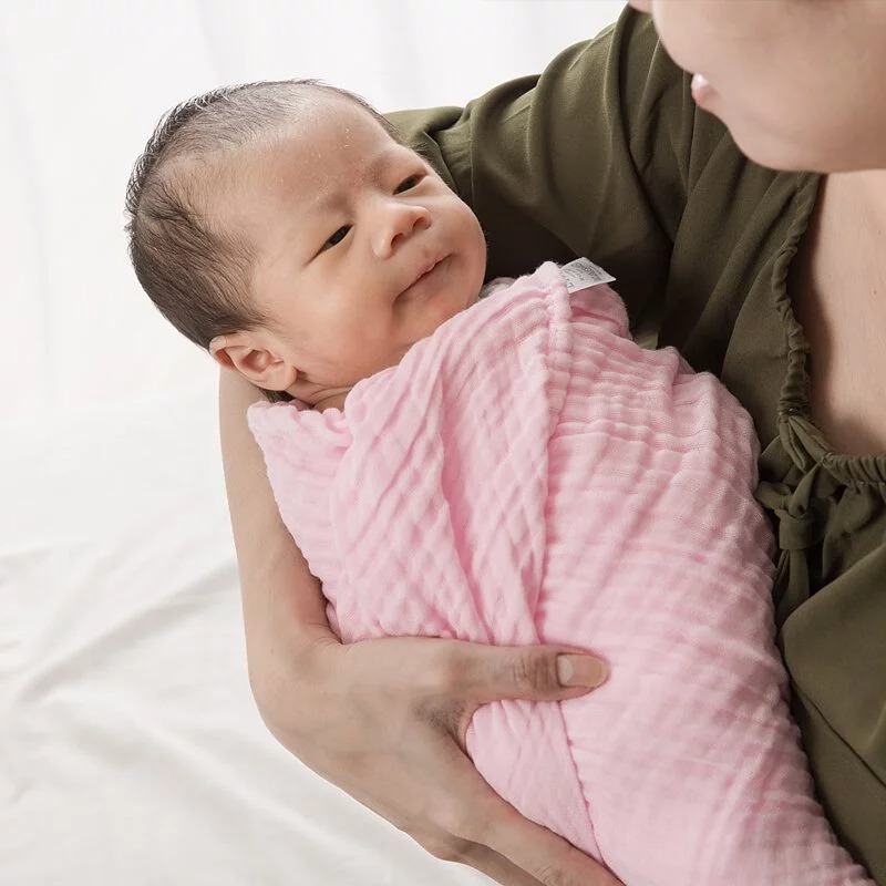 L'Ange 棉之境 3層純棉紗布包巾/蓋毯 90x90cm 2入組(多色可選)