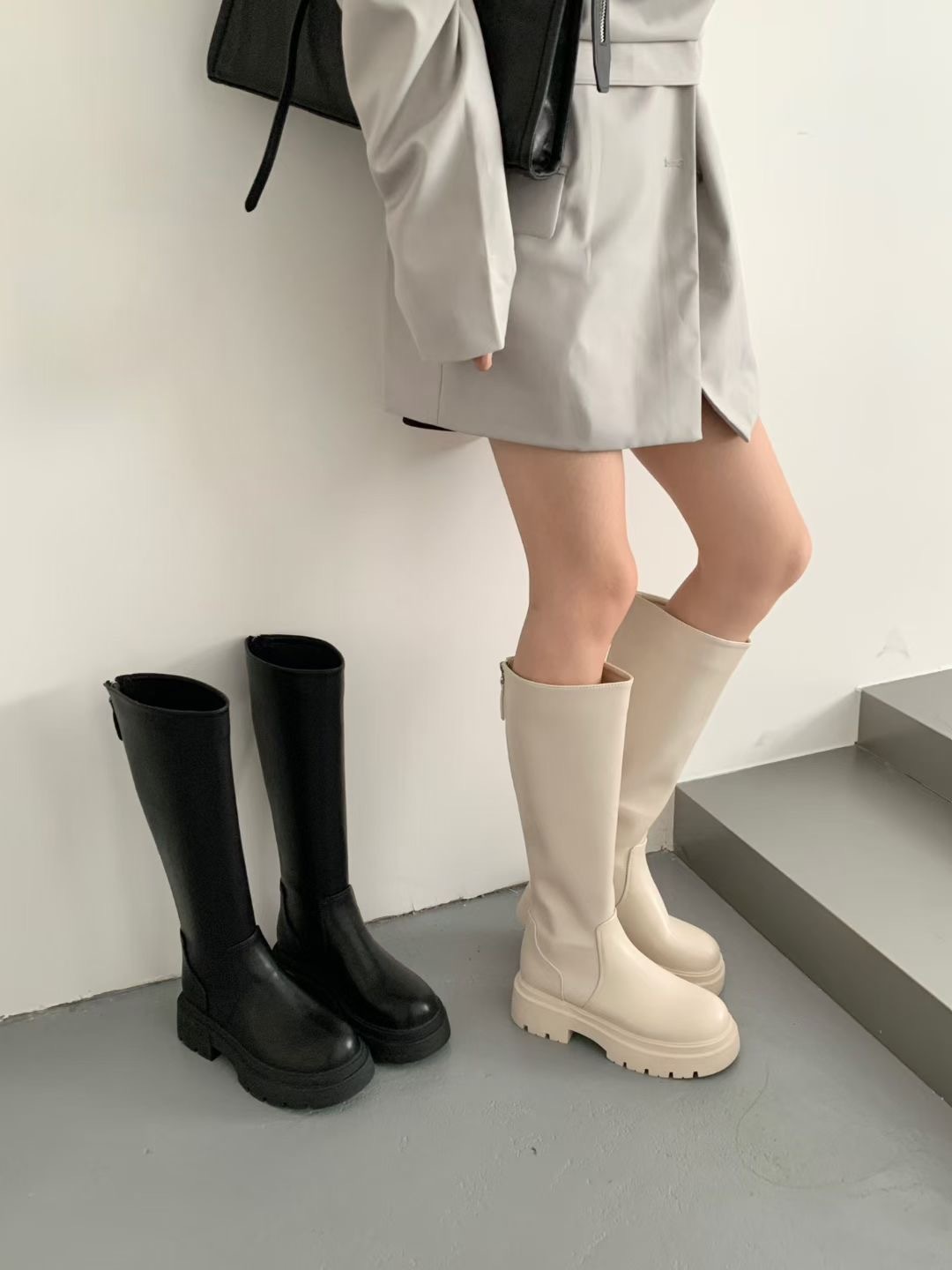 鋸齒底切爾西長靴(35-41)