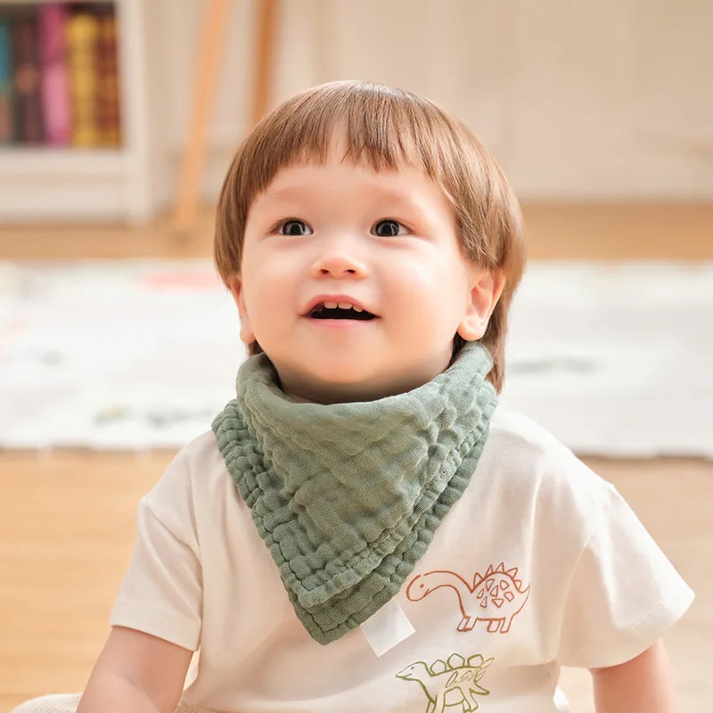 L'Ange 棉之境 6層純棉紗布三角圍兜 28x28cm 2入組(多色可選)