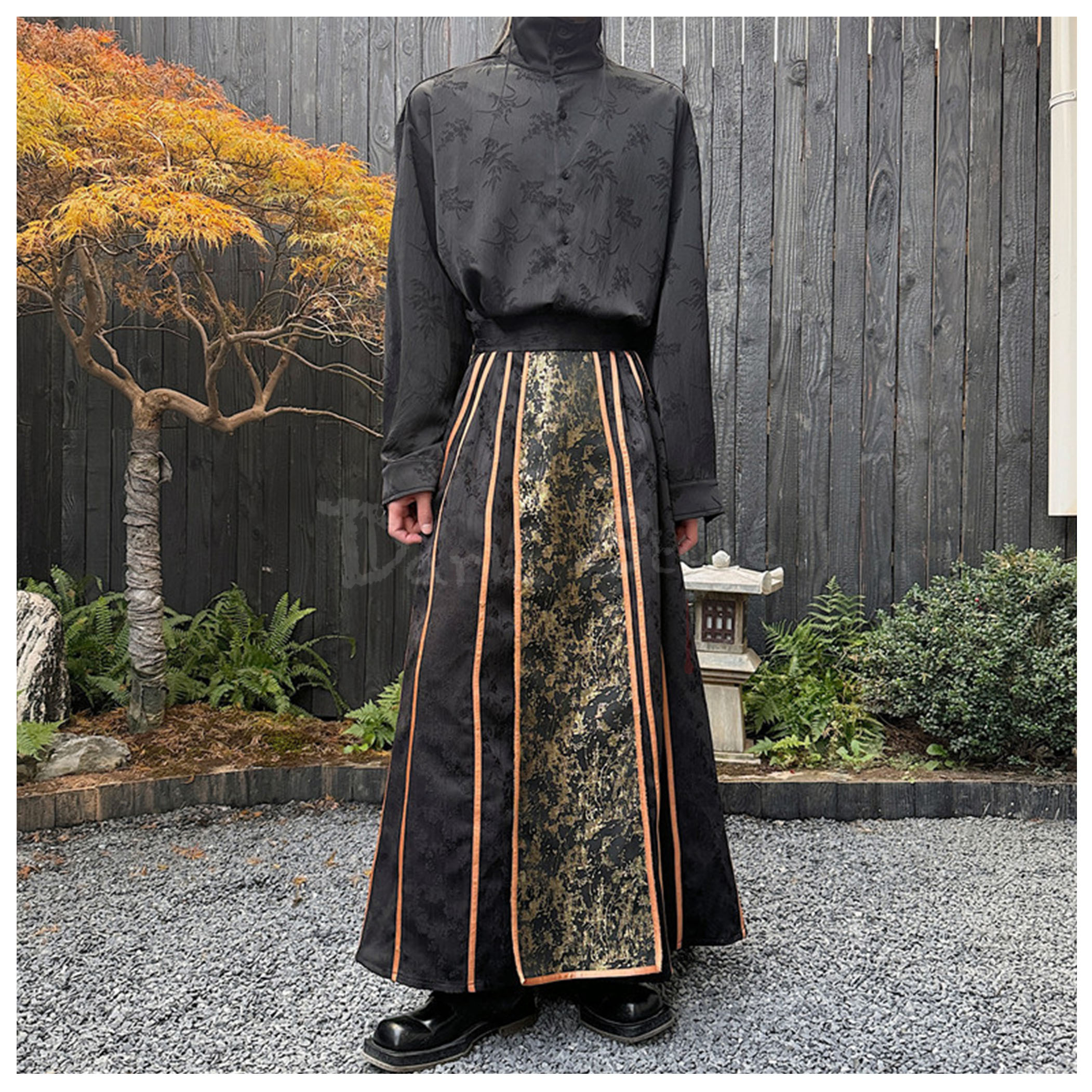 侯-中國風宮廷男仕大擺長裙 (概念暗黑)