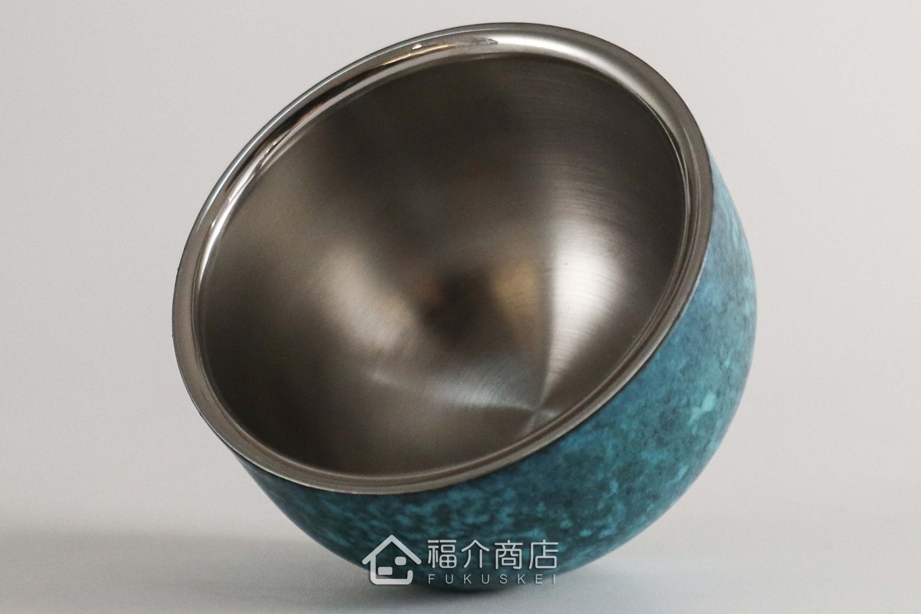 用於盛裝日本茶或清酒飲料用的星空藍造型不鏽鋼材質50ml雙層保溫杯