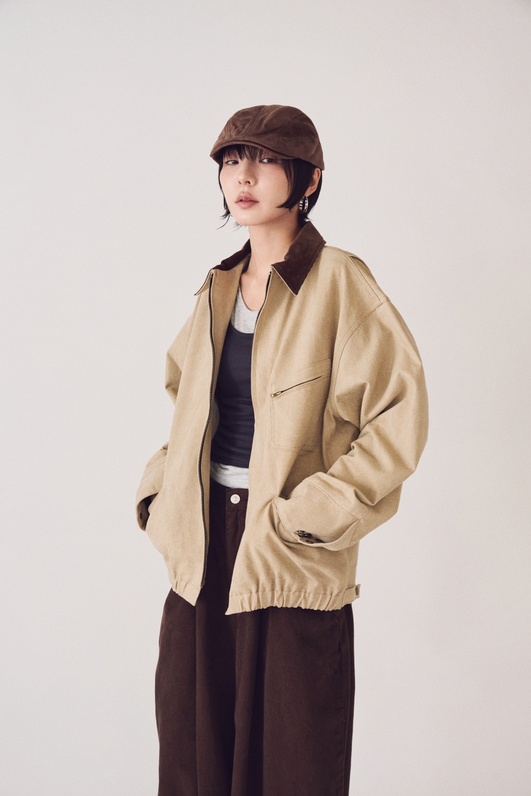 【瑕疵】重工翻領夾克外套