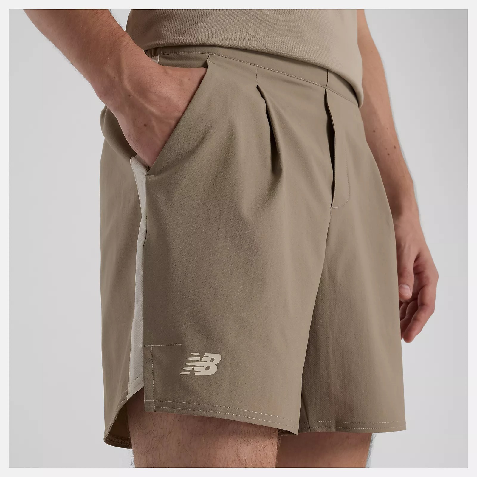 NEW BALANCE 短褲 NB 褐色 快排 休閒短褲 男 MS41401ADS