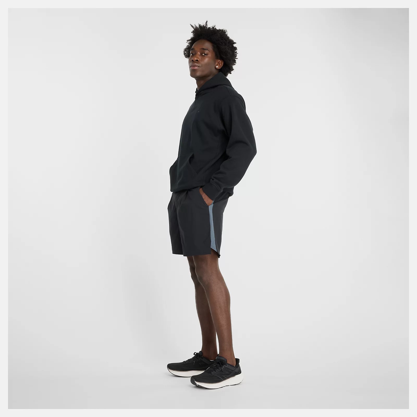 NEW BALANCE 短褲 NB 黑灰 快排 休閒短褲 男 MS41401BK