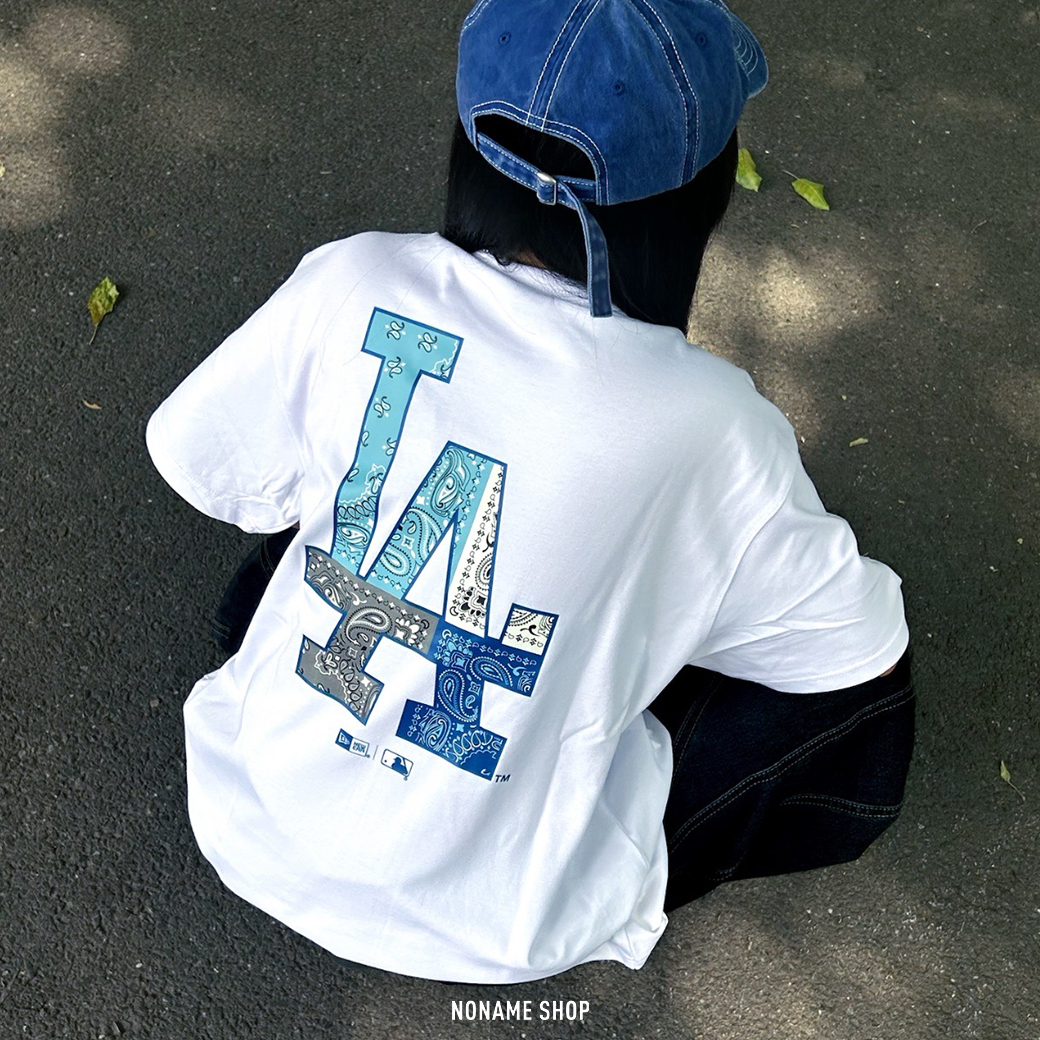 NEW ERA X MLB 聯名款 紐約洋基/洛杉磯道奇/奧克蘭運動家 拼接 腰果花 短袖 三色 (男款)