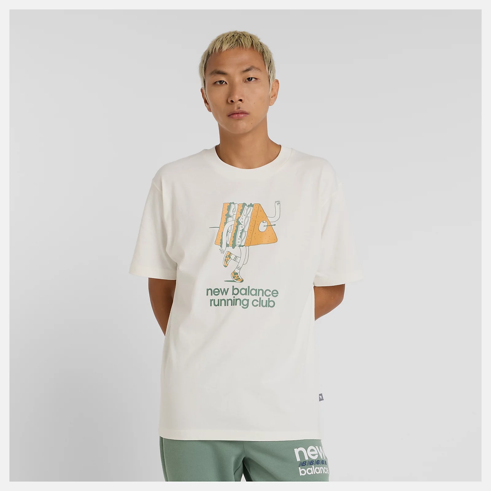 NEW BALANCE 短T NB 米白 三明治 棉質 短袖 男 MT51911SST