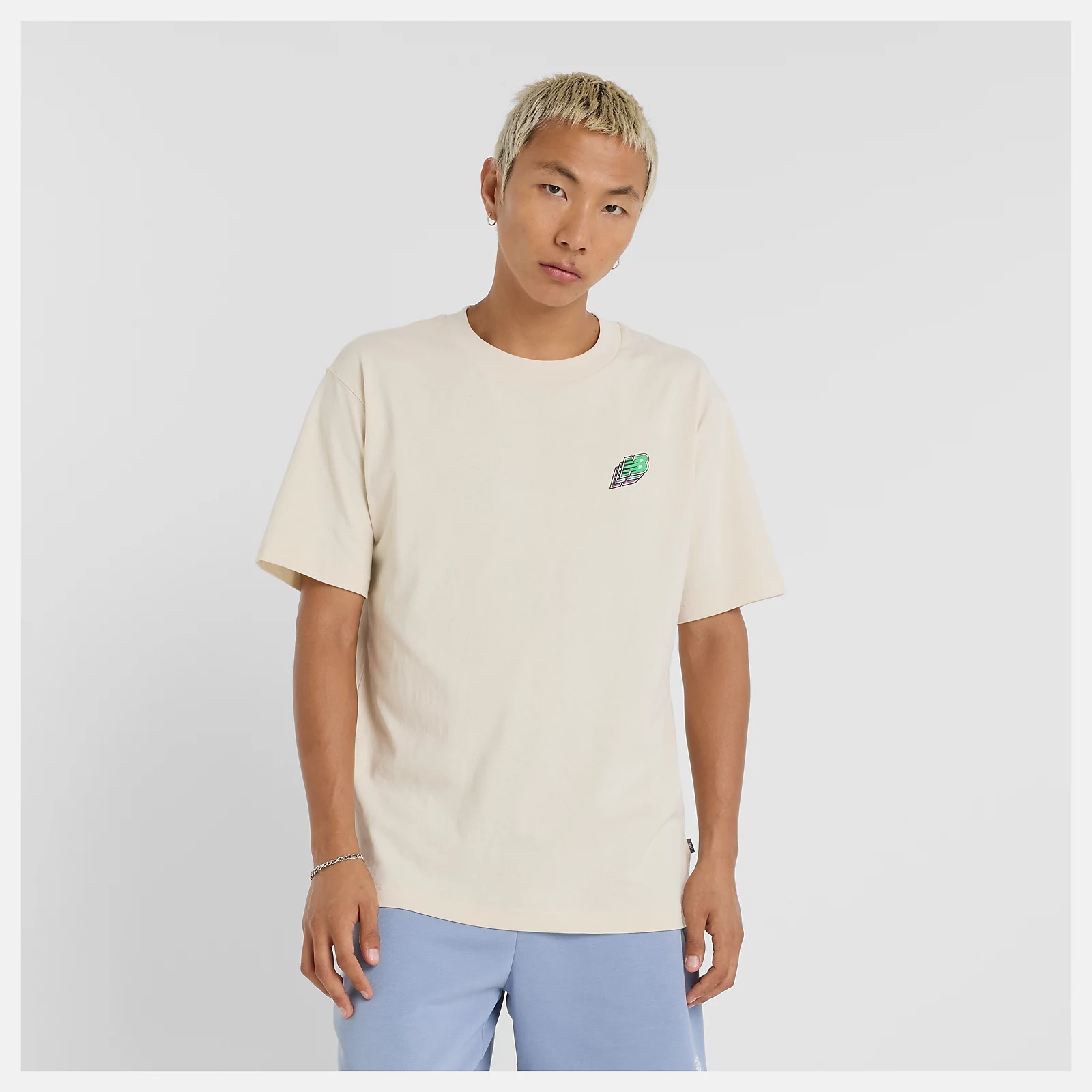 NEW BALANCE 短T NB 米白 ROOM 插畫家 棉質 短袖 男 MT51972LIN