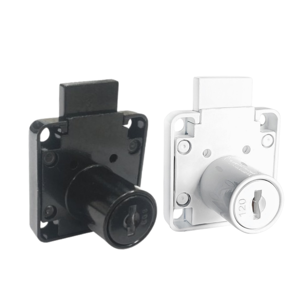 【五金小姐】阿姆斯壯 抽屜鎖 507-11 黑色、白色