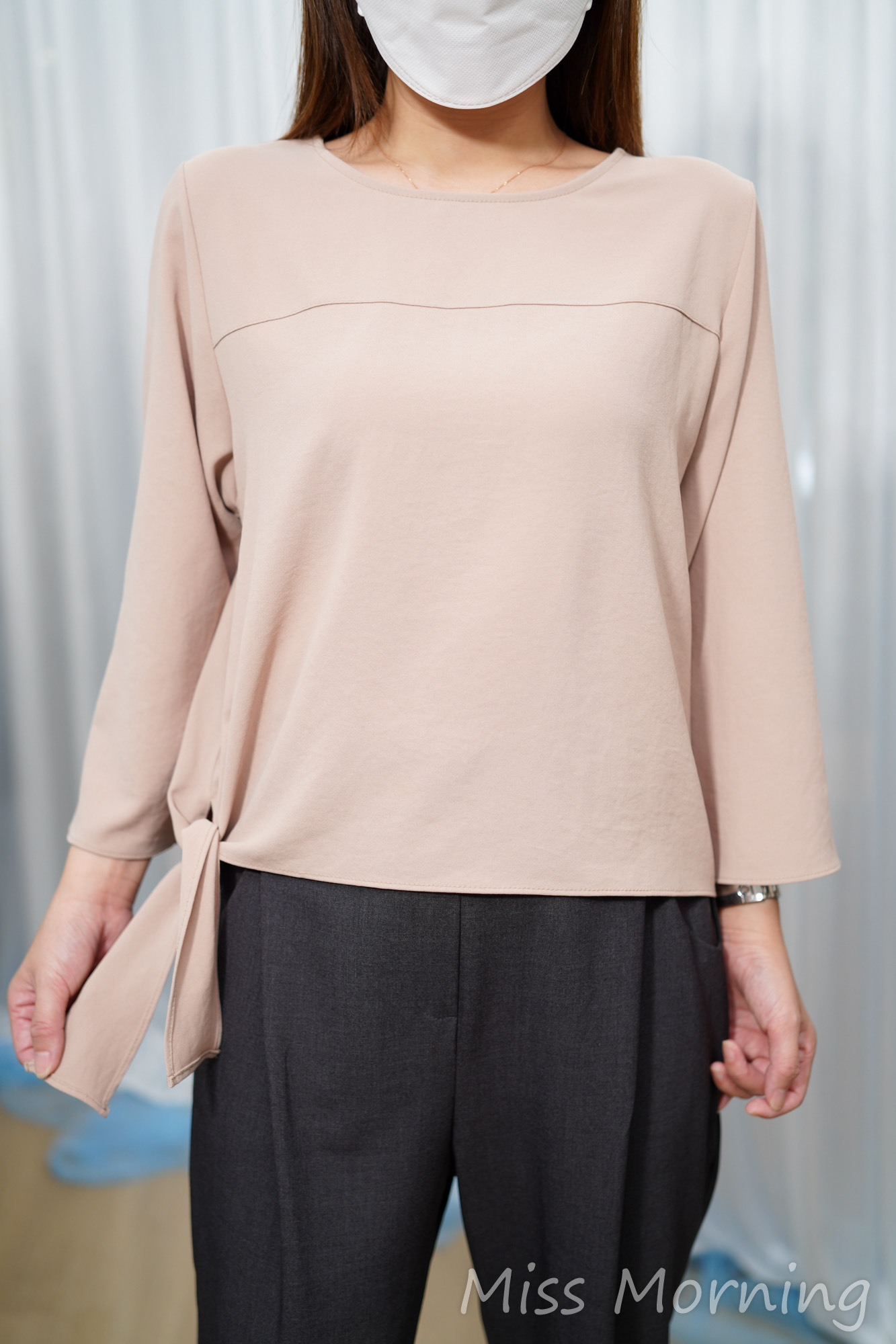 簡約側束雪紡衫(14774)