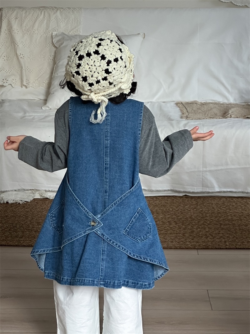 個性拼接牛仔背心裙