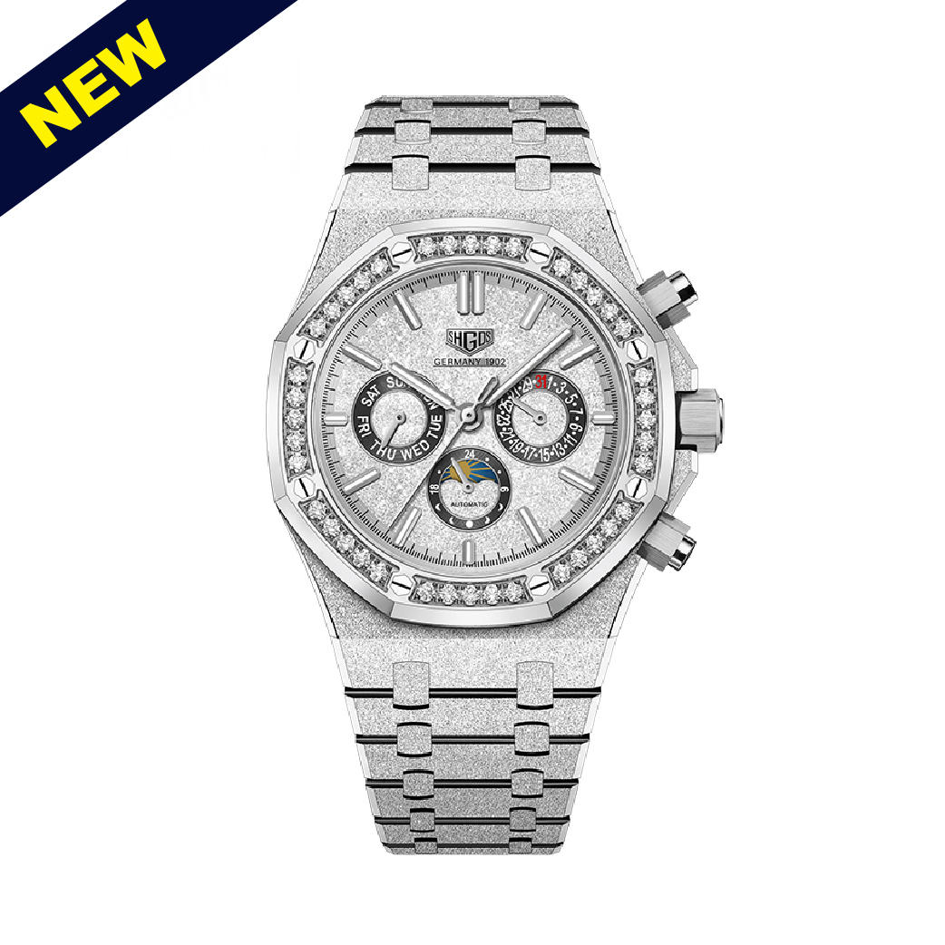 【SHGOS 羅格斯】SG-A40 雙金爵士系列 真三眼 夜光 日月星辰 機械 手錶