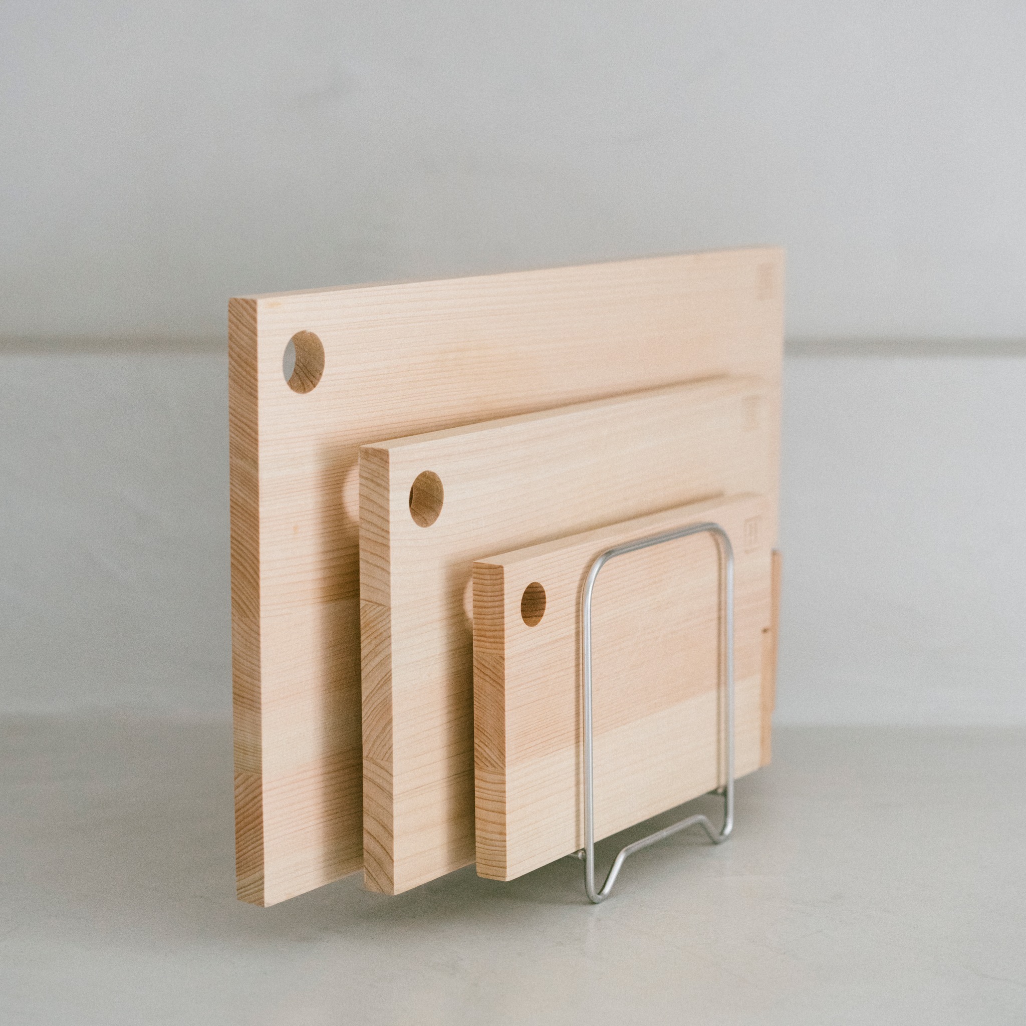 大木製作所 Outline 日本製簡約18-8不鏽鋼三層砧板瀝水架