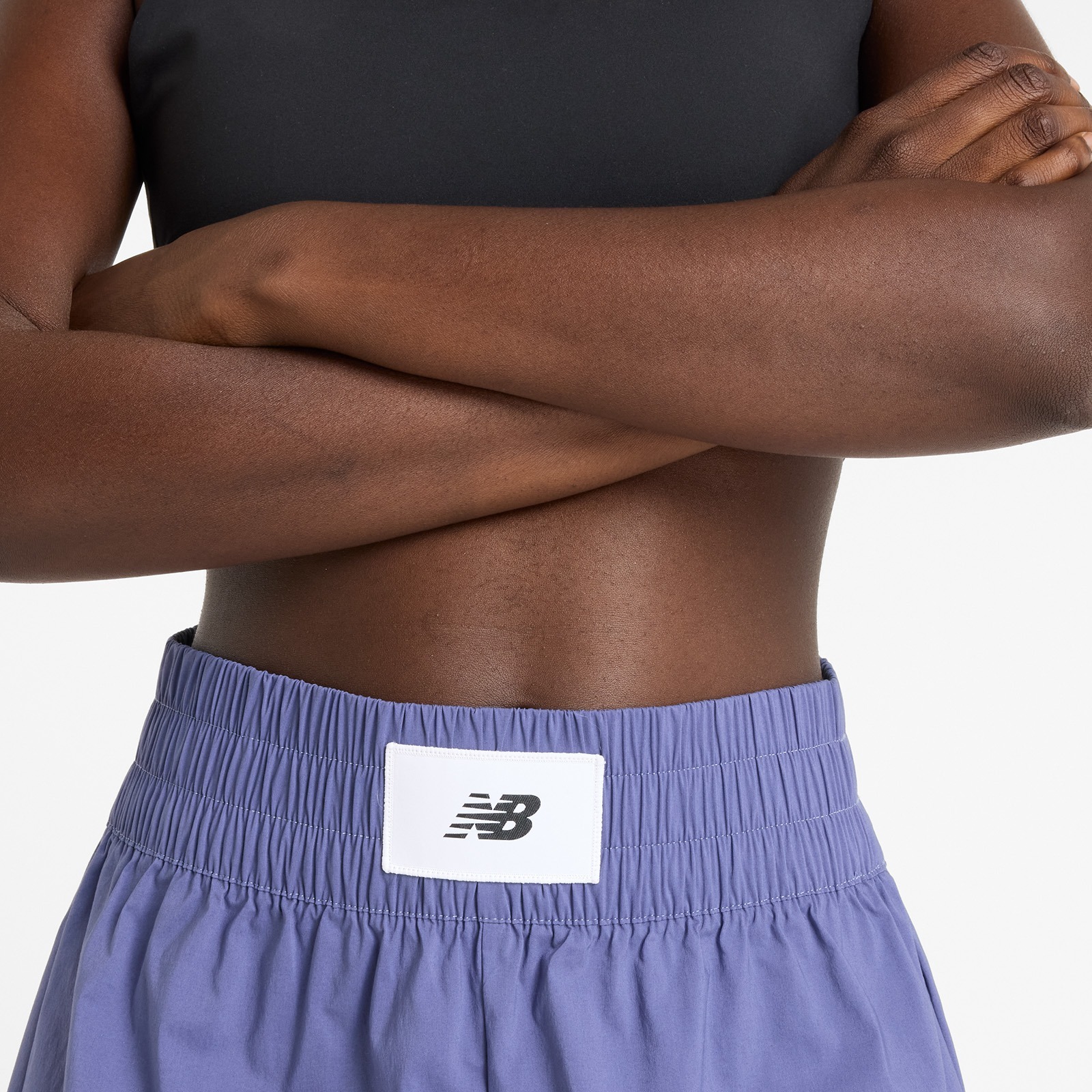 NEW BALANCE 短褲 NB 藍色 拳擊造型 運動短褲 女 WS51102DRE