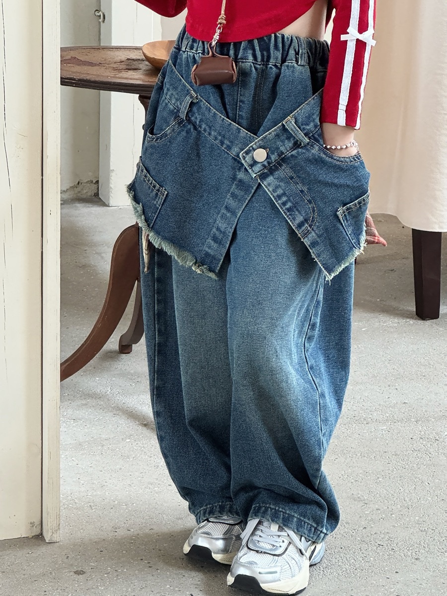 美式復古彎刀褲