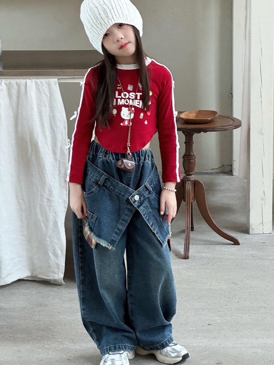 美式復古彎刀褲