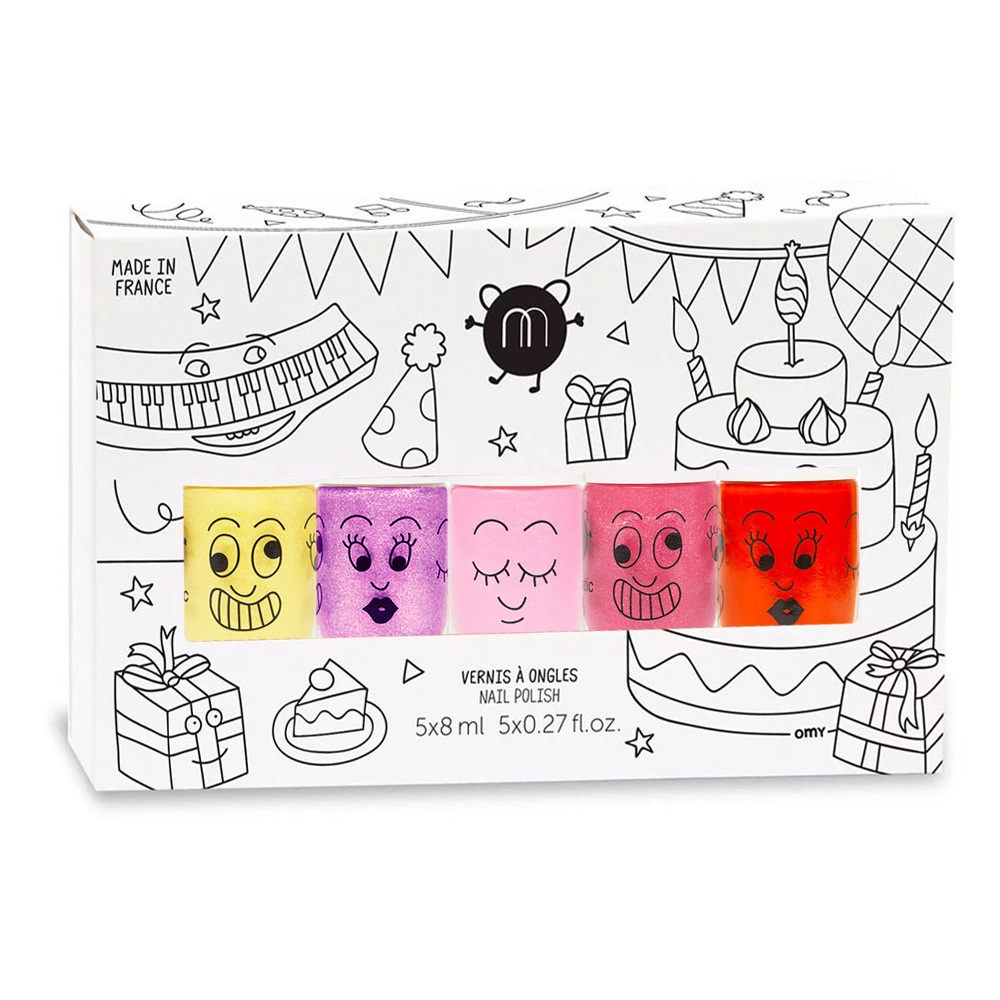 nailmatic兒童水漾亮彩指甲油-夢幻派對(5入)-布蘭美.LALA.凱蒂.朵麗.多莉