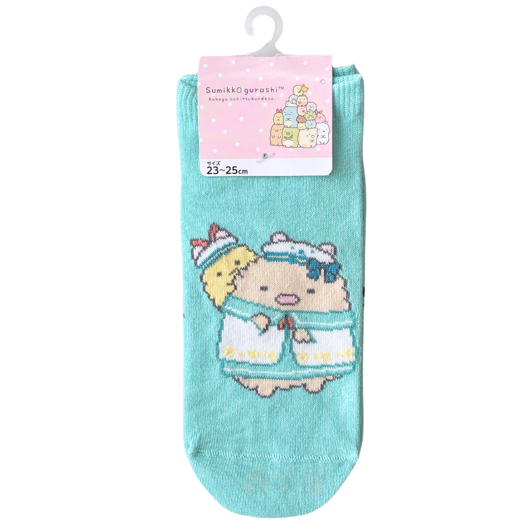角落生物炸蝦炸豬排款襪子 (23-25cm) (淺藍)