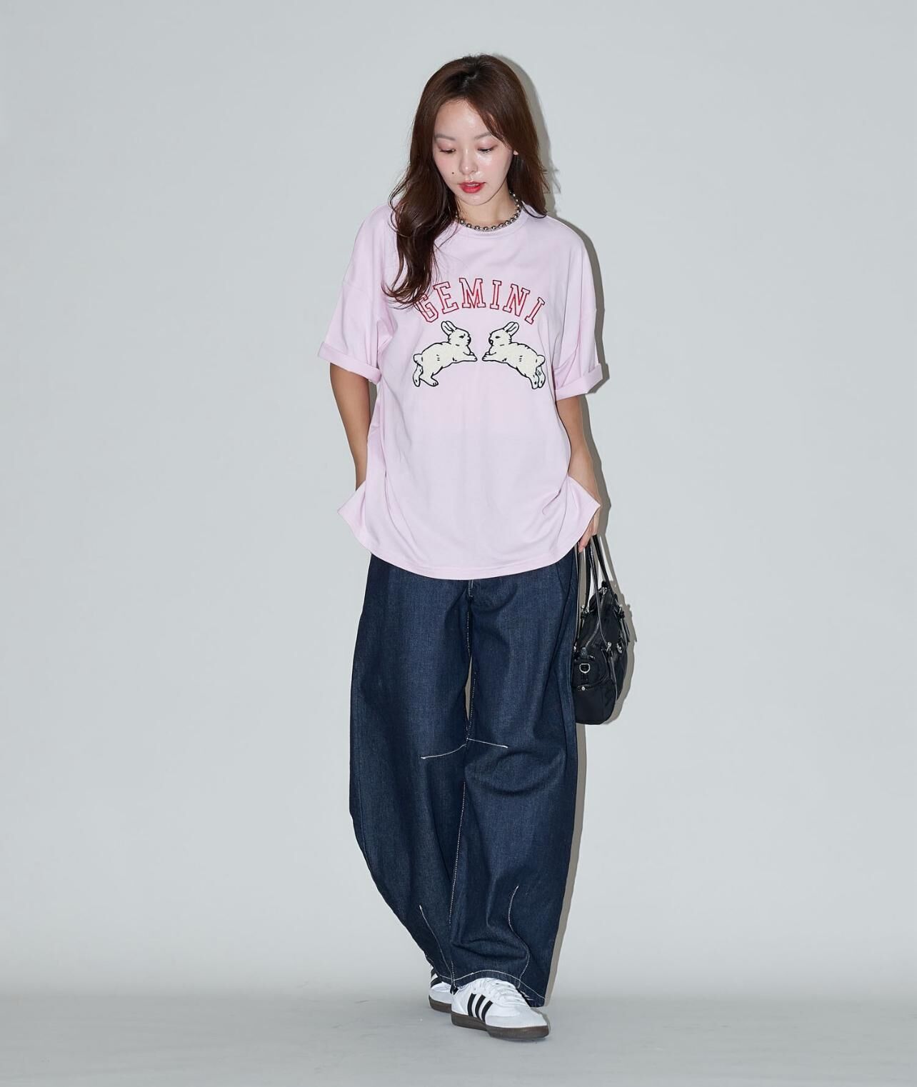 【預購】JN091003 PUBLUX 印花短袖上衣(FREE SIZE)