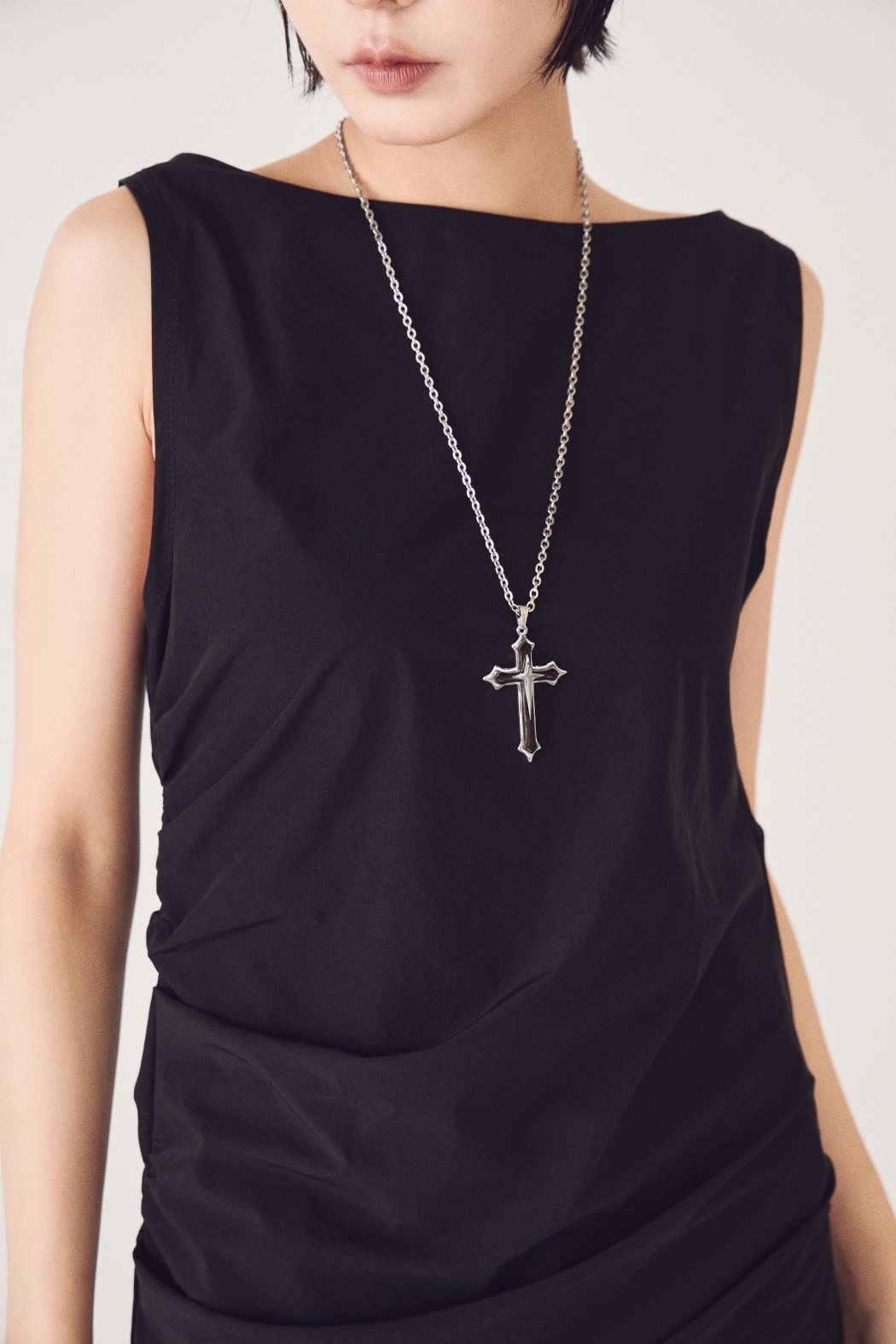 質感層次修身背心洋裝