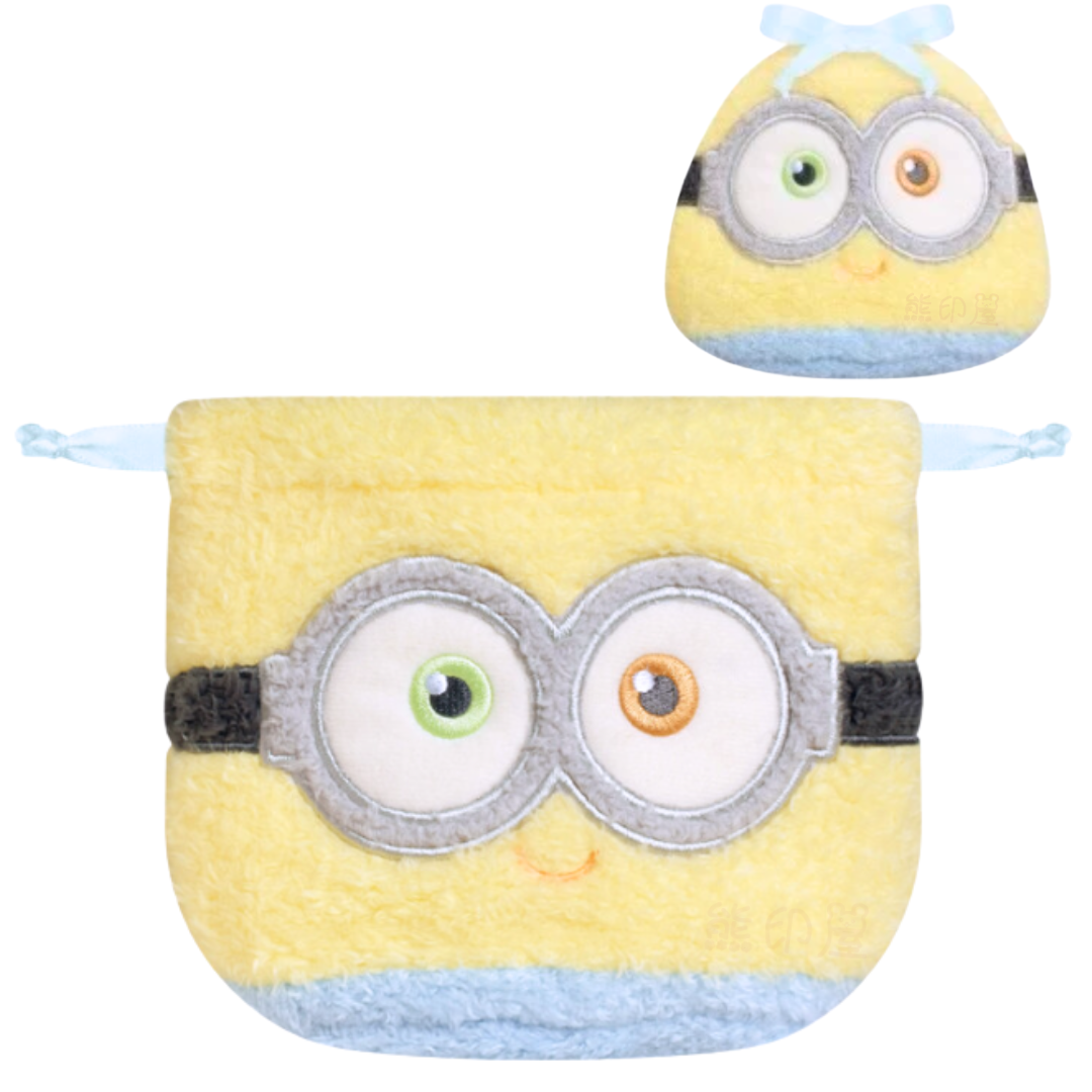 迷你兵團毛毛索袋化妝包萬用袋