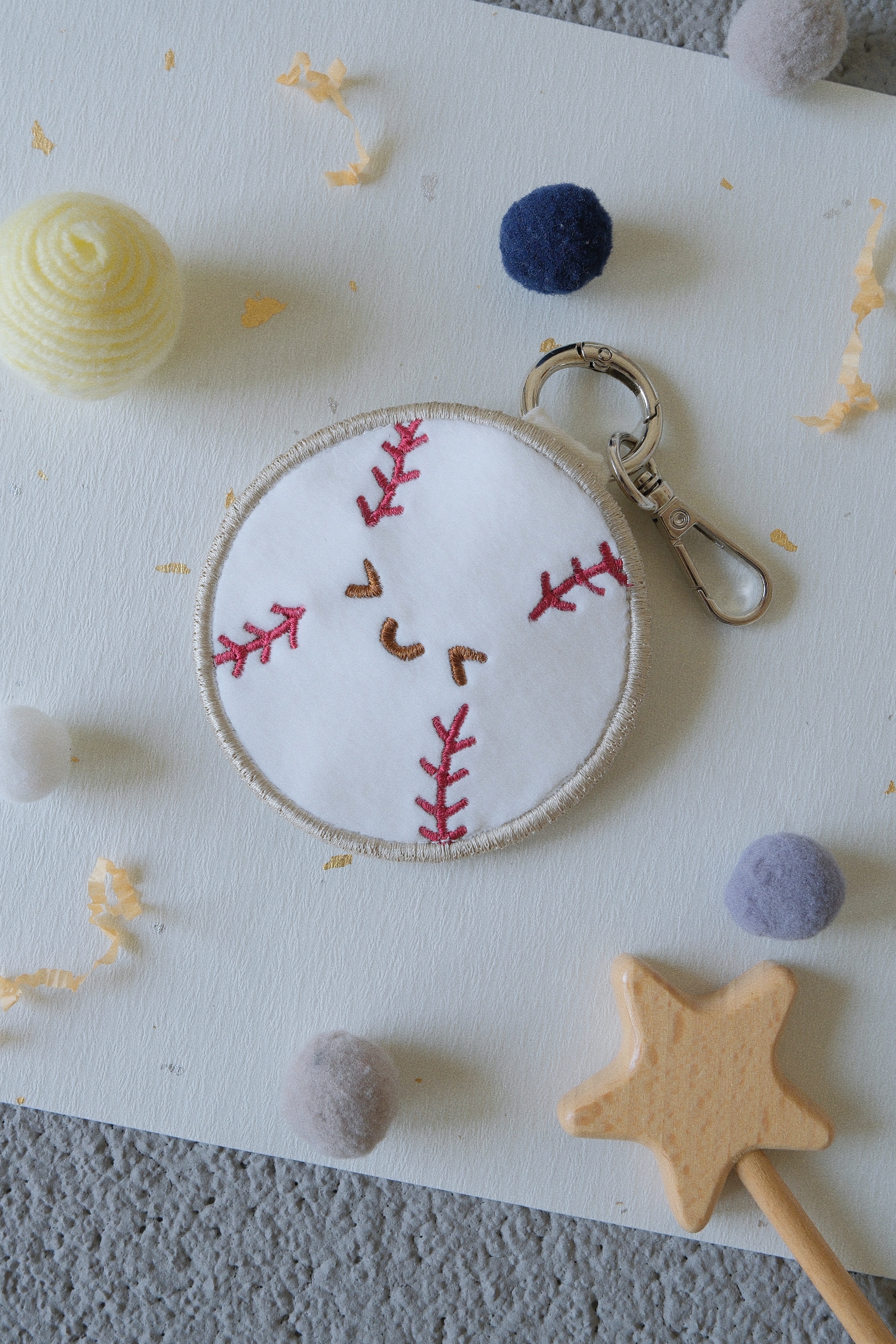 Hi Y.P store-刺繡鑰匙圈-獨家設計-棒球