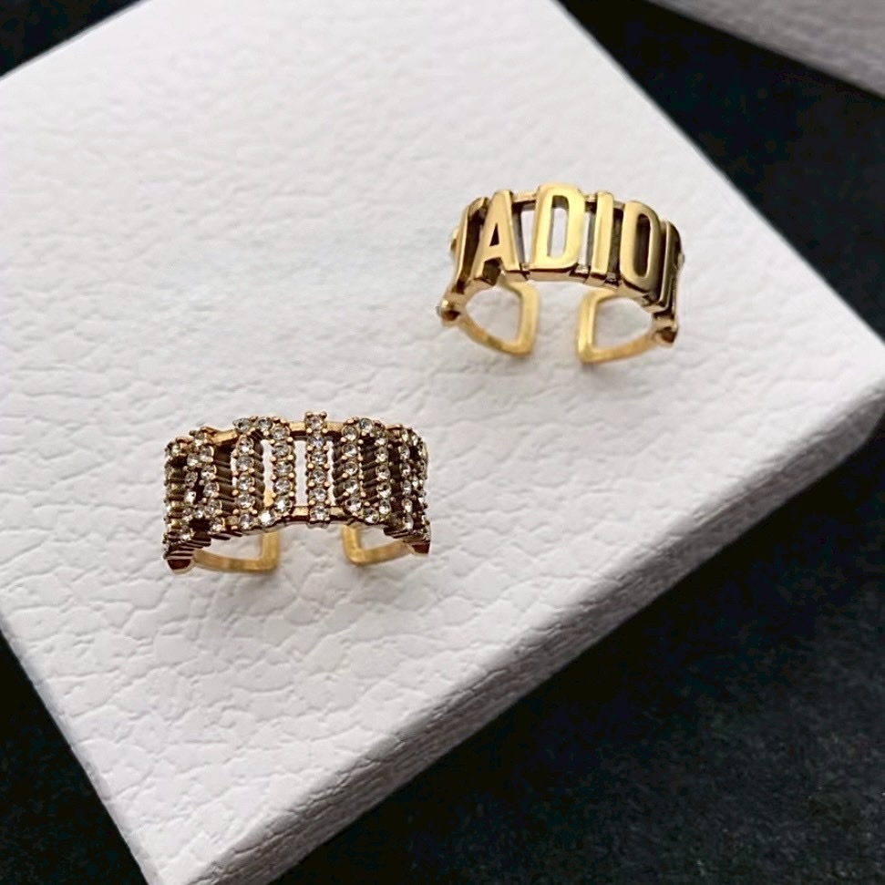 18k”JADIOR經典字母仿舊復古星空”高奢定製戒