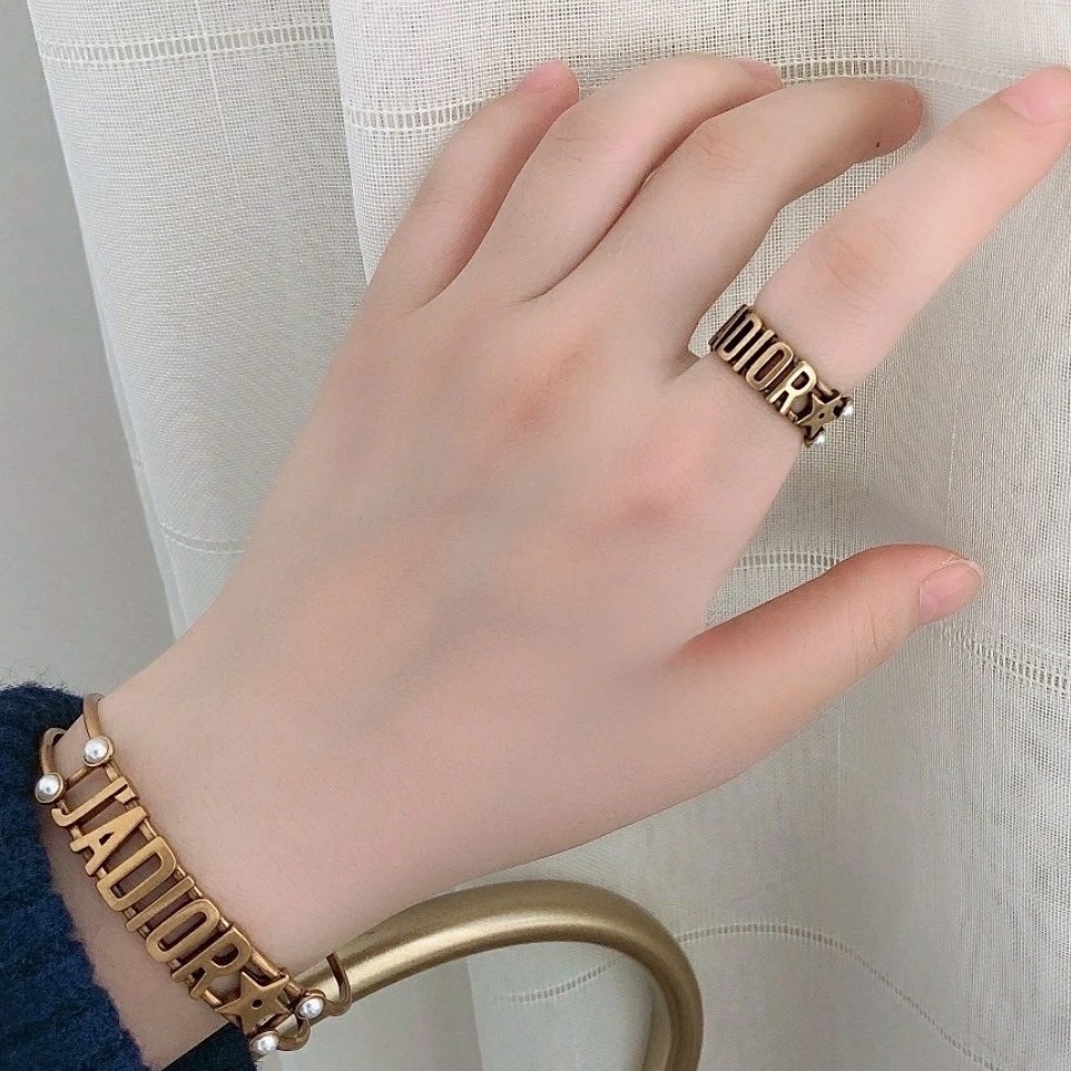 18k”JADIOR經典字母仿舊復古星空”高奢定製戒