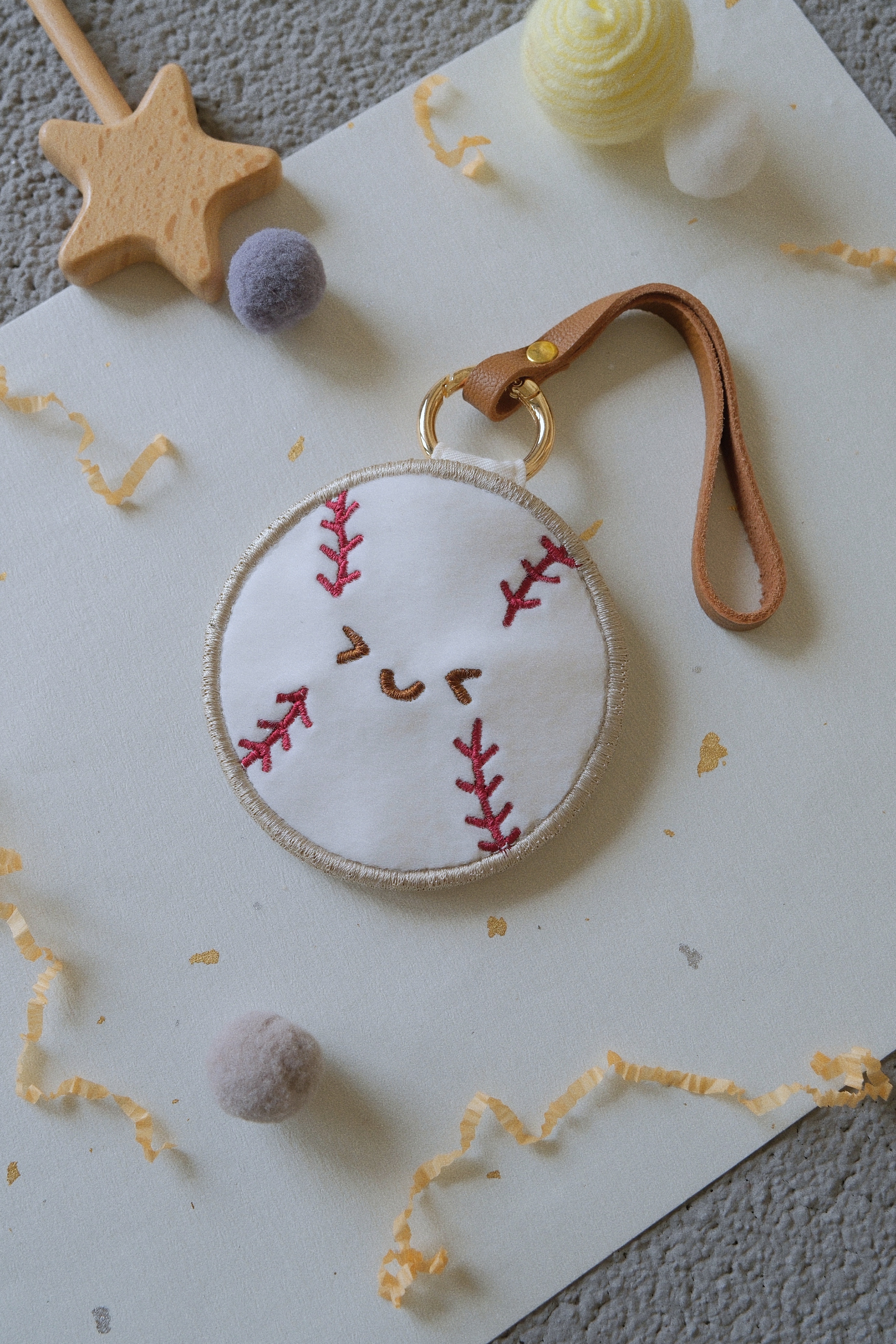 Hi Y.P store-刺繡萬用皮飾-獨家設計-棒球