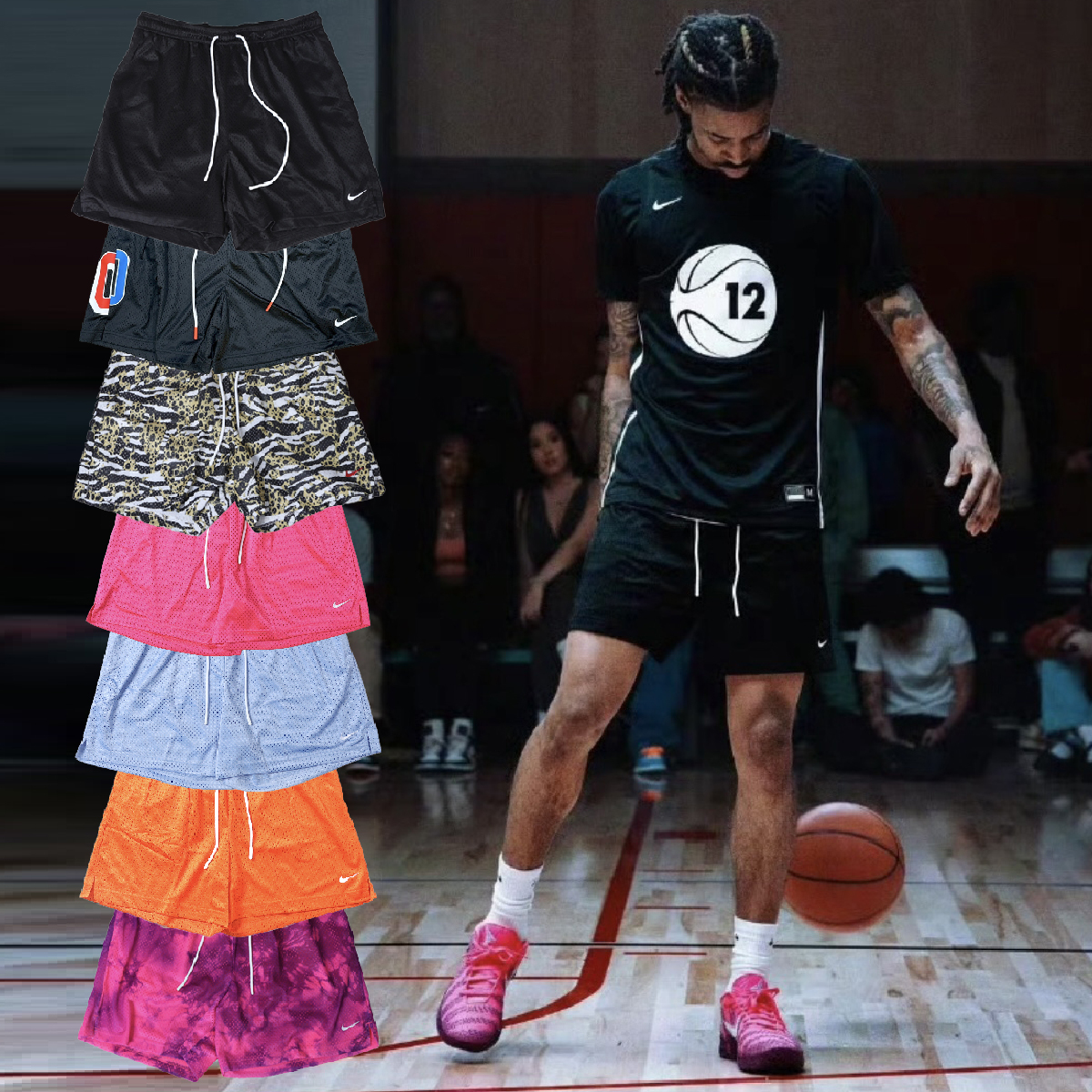 [特價售出無退換] 男款 NIKE AS M NK DF 5IN MESH SHORT 0號球褲 膝上褲 動物紋 紫粉 黑 藍  JA Morant同款 莫蘭特 速乾 網布 透氣 運動 短褲【HV1881-468/HV1881-010 / HV1881-819 /IF2111-645 / HV6934-100/IH9270-010/HV1881-645】ABshorts FLARE JA