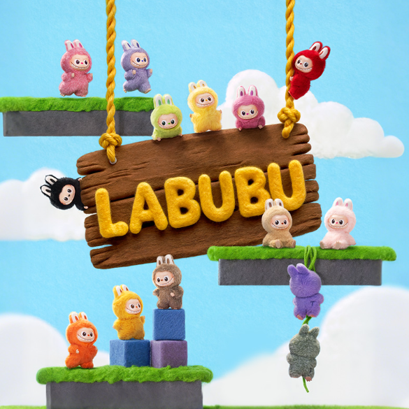 Labubu 4.0 Pin for Love Series 心底密碼系列- 搪膠毛絨‌掛件盲盒(N-Z