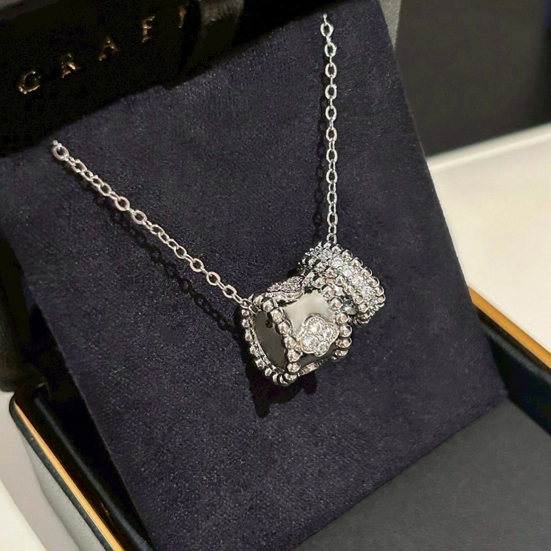 18k va”四葉草雙環萬花筒”高奢定製項鍊