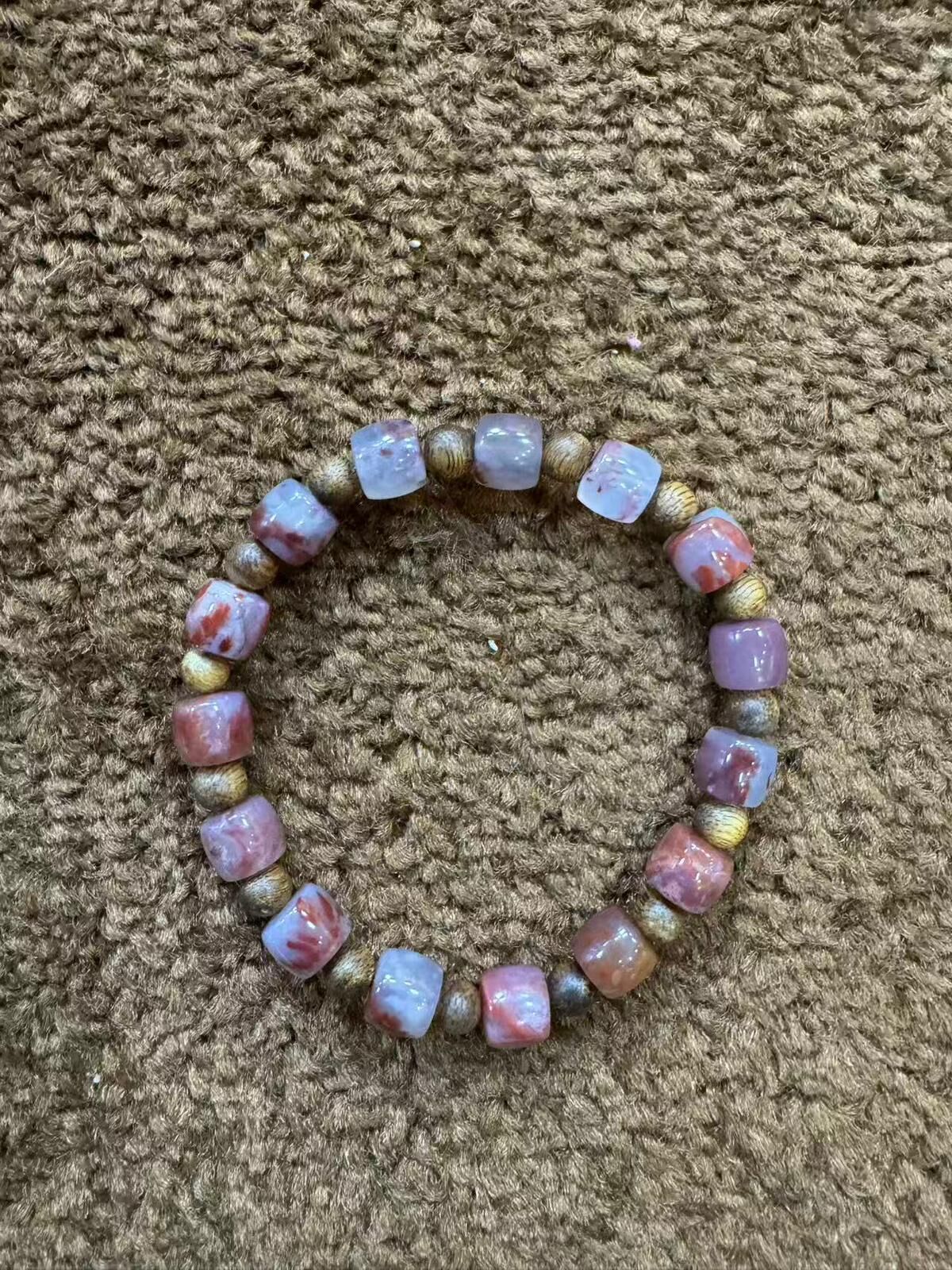 1 LZ431 NINE FIVE SUPREME PURPLE CLOUD RED FLAME FORMATION BRACELET