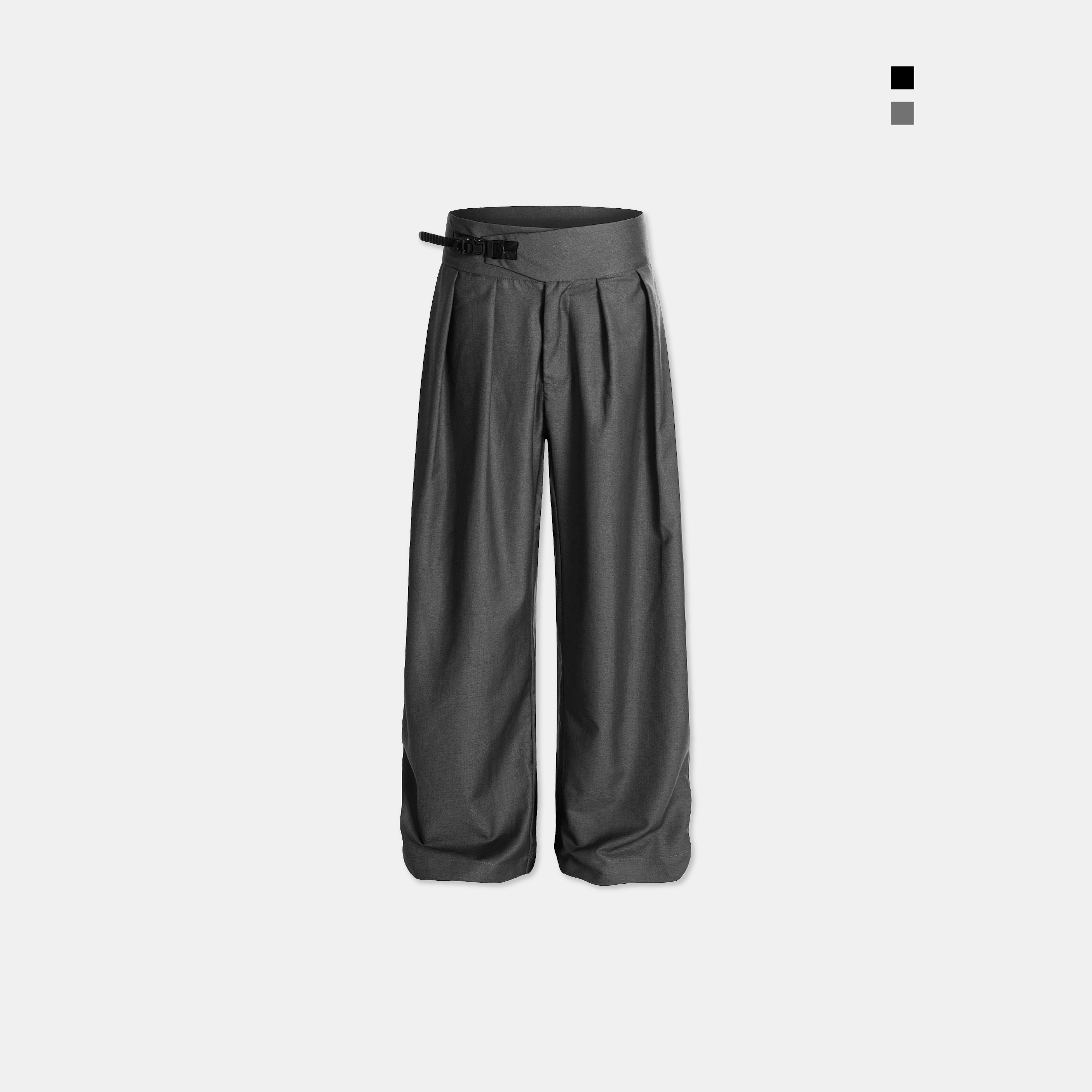 ACR 封腰 滑釦 垂墜 落地 西裝褲