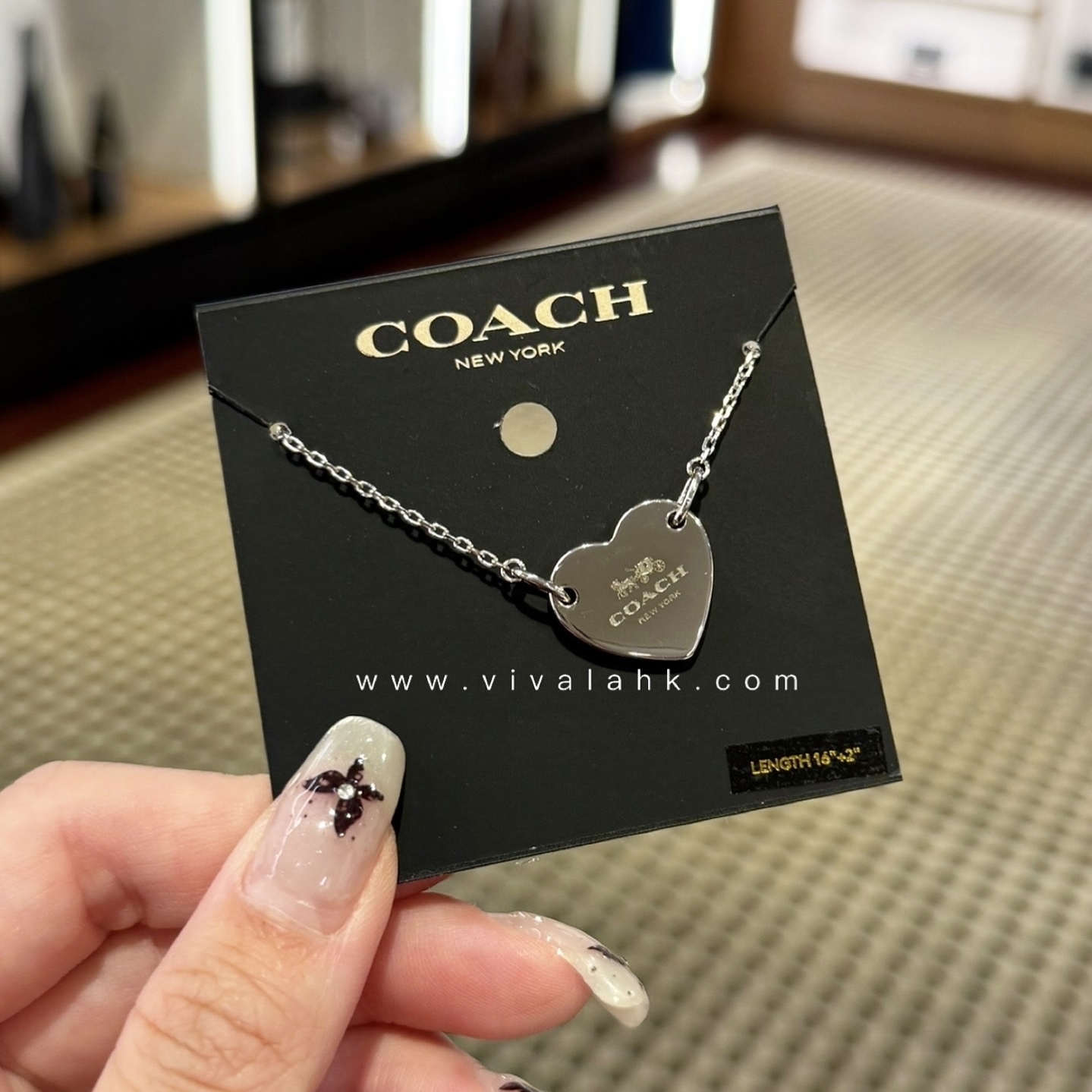 Coach - Coach 心形吊墜頸鏈 (CCU55)