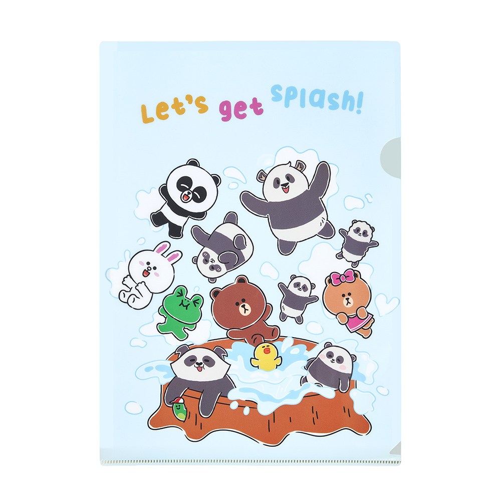 LINE FRIENDS x Panda Friends A4 Folder - Blue