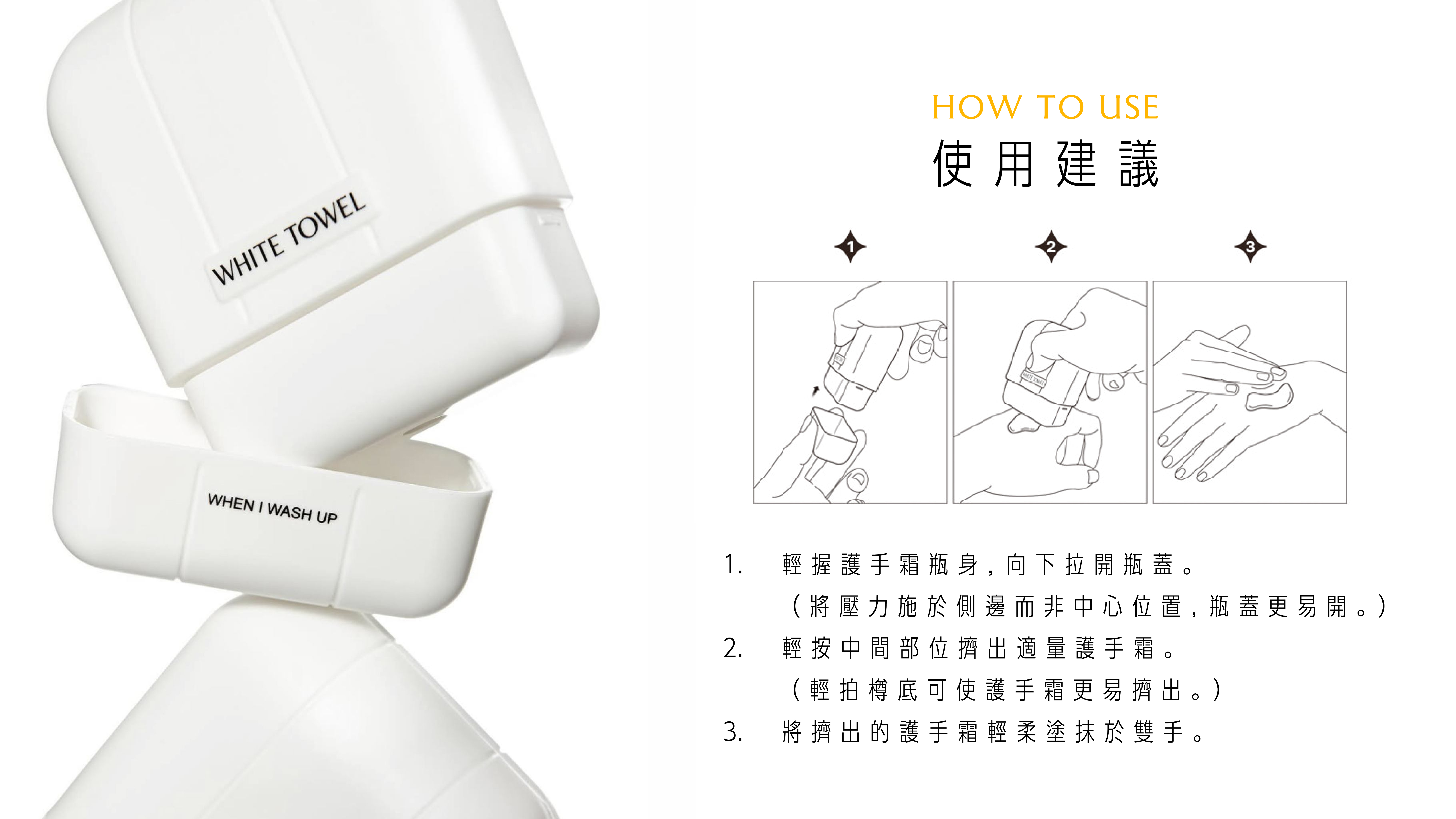 WHITE TOWEL WHEN I WASH UP 沐後絮語護手霜