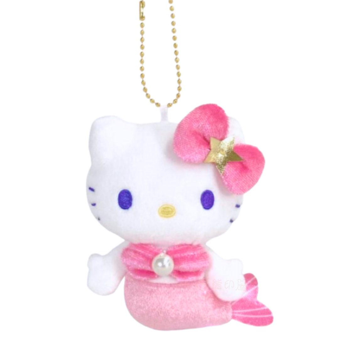 Hello Kitty美人魚系列毛公仔掛飾吊飾(粉)