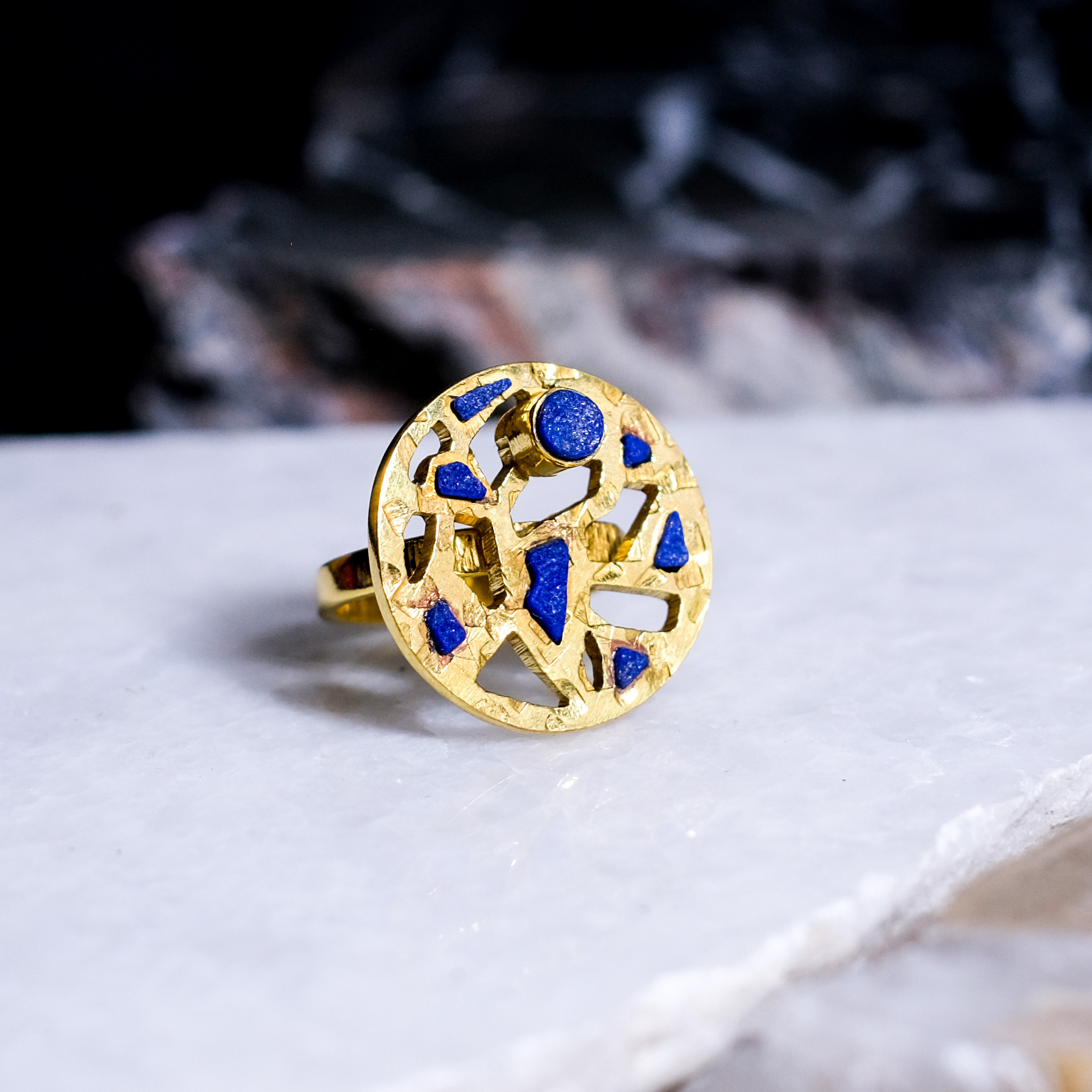 伊斯蘭金工｜Shahrak 青金石戒指｜阿富汗