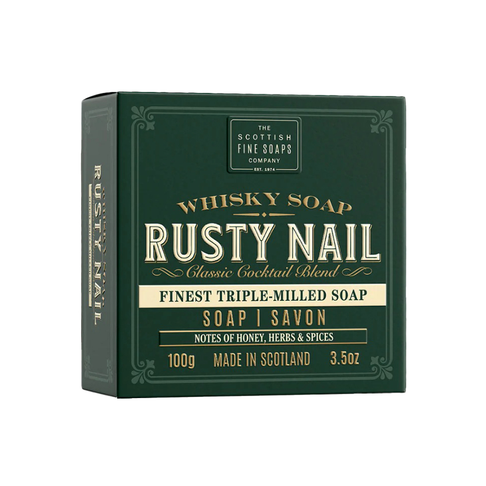英國 Scottish Fine Soaps - 威士忌系列 紳士沐浴皂 / 香氛皂（鏽釘子 Rusty Nail / 綠盒）