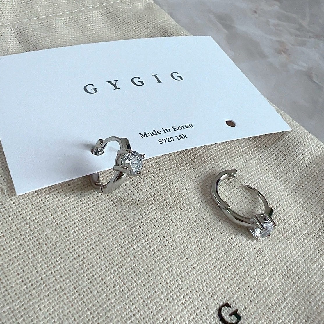 Gy”luma白金鑽單顆高緻耳釦釘