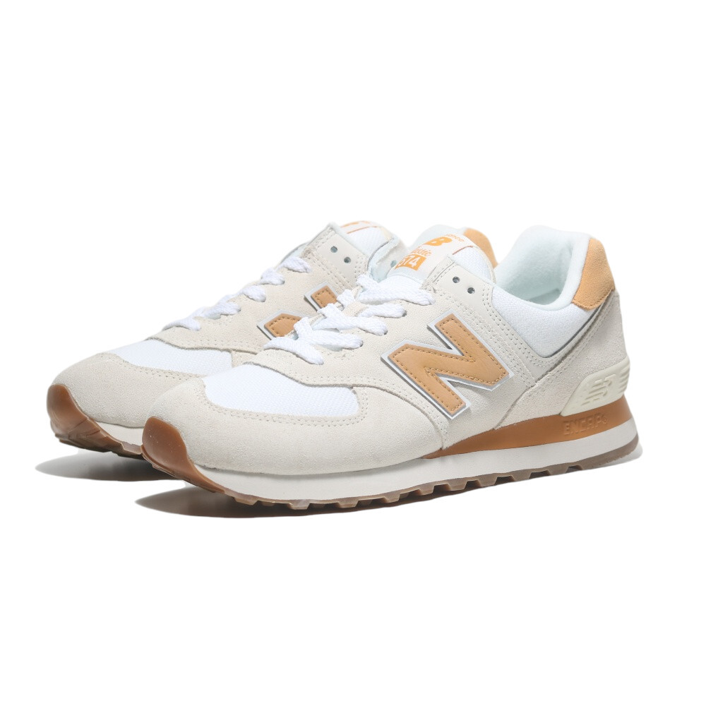 NEW BALANCE 休閒鞋 NB 574 橘黃 麂皮 復古 女 U574SHO