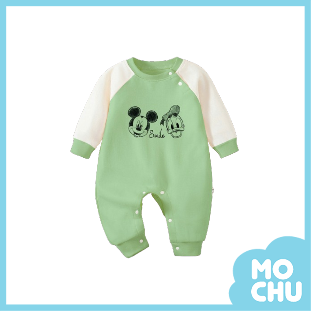 微笑素描長袖連身衣