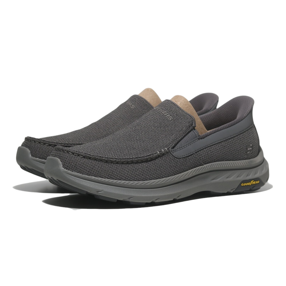 SKECHERS 休閒鞋 POLLARD-WILFRED 深灰 懶人 帆船鞋 男 205451GRY