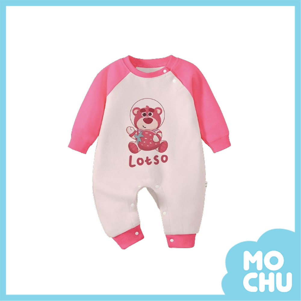 幸運草莓熊長袖連身衣