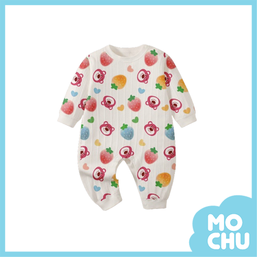 繽紛草莓長袖連身衣