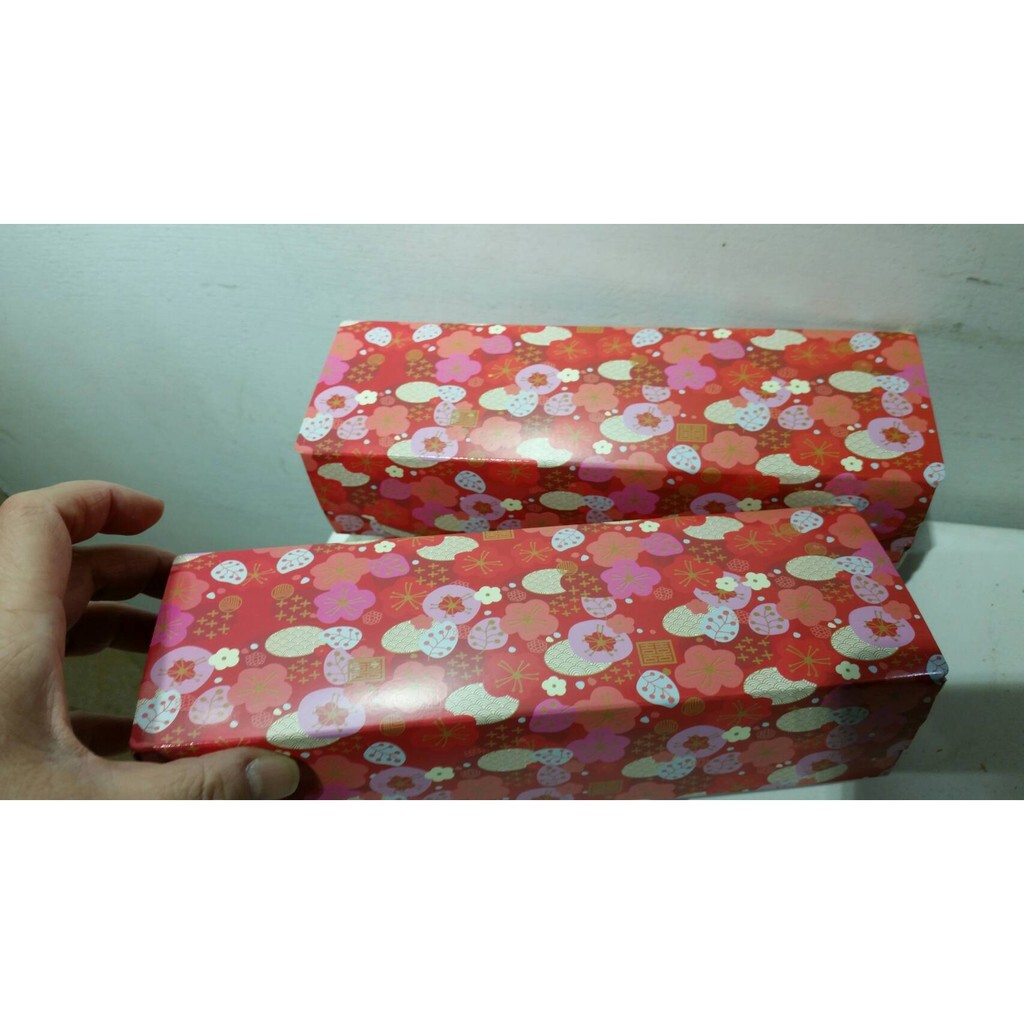 【台灣現貨速發】E51-包裝牛咖糖/蛋黃酥---櫻花長條包裝盒