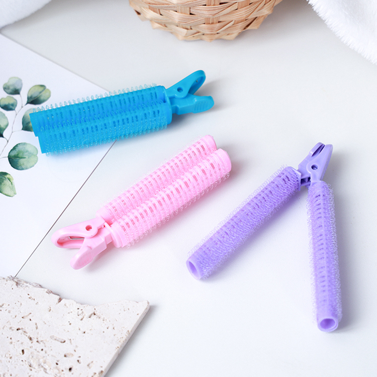 塑膠柄夾式空氣瀏海髮捲【BP008】