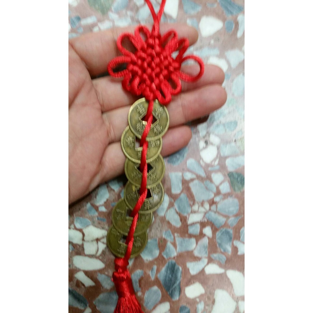 【台灣現貨速發】旺財化煞保平安 //銅錢掛飾///中國結錢/古錢