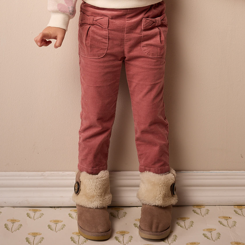 PIPPY暖呼呼蝴蝶結彈性棉長褲